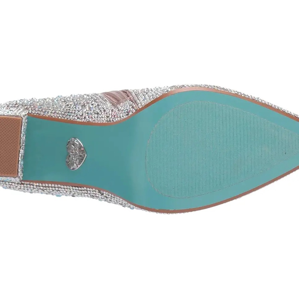 Betsey Johnson Cady Silver Sparkly Rhinestone Dress Bootie Women’s New Size 8.5 - Picture 6 of 16